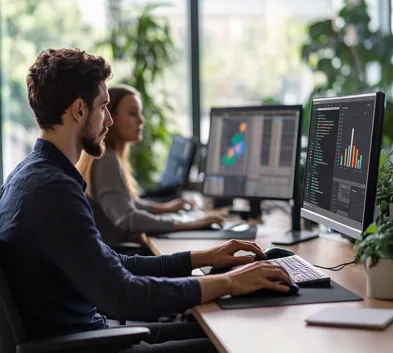 Team working on Amazon Private Label strategy in modern office